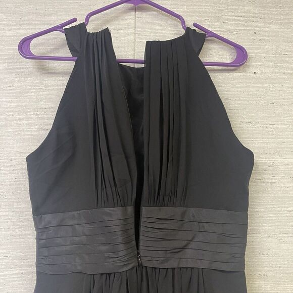 AW Bridal Womens  Sleeveless Dress Black Sz 12 zipper is broken, needs replaced - Picture 7 of 10